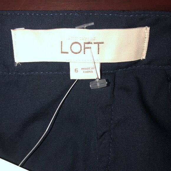 LOFT 6 Navy Eyelet Lace Pencil Skirt - Picture 6 of 8